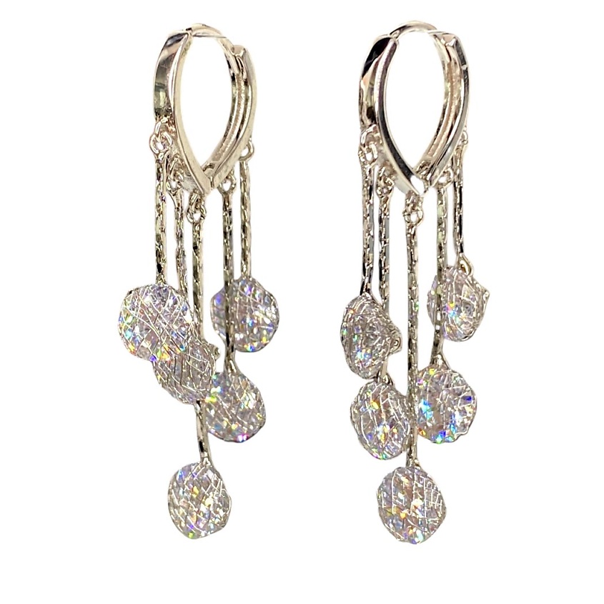 Изображение товара AMANTE CRYSTAL Серьги Spider гроздь, Серебряный