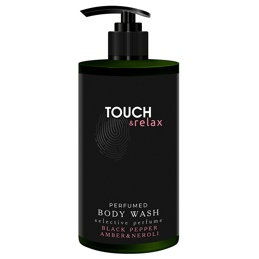 Изображение товара TOUCH Парфюмированный гель для душа ЧЕРНЫЙ ПЕРЕЦ, НЕРОЛИ и АМБРА, 450 мл