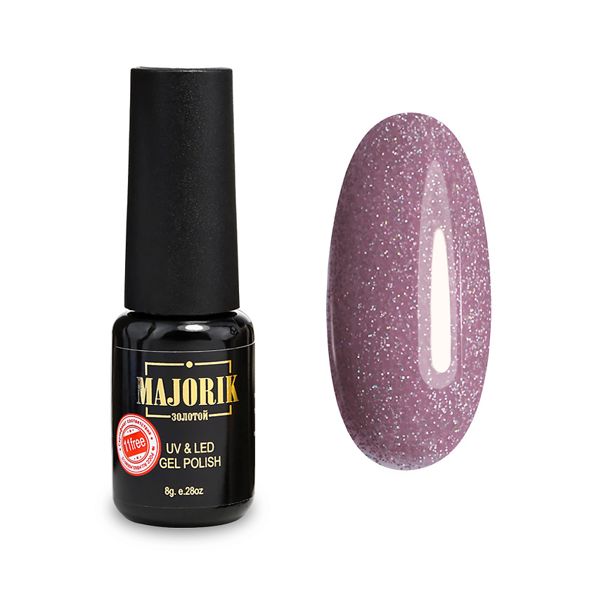 Изображение товара Гель-лак MAJORIK Coler №28 Розовый с блестками 11Free