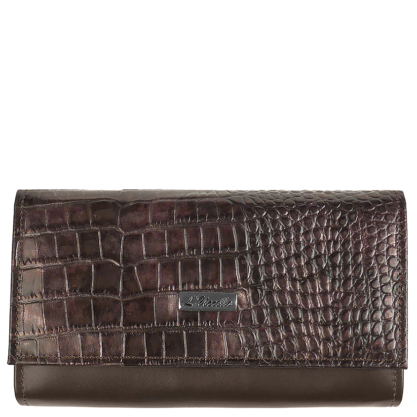 Изображение товара L'UCCELLO Кошелек женский из натуральной кожи, Коричневый; размер: 20x11x3