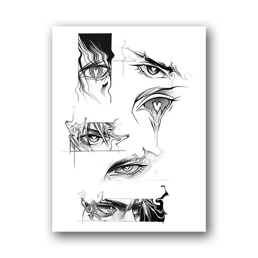 Изображение товара Временная переводная татуировка TATTS 10x15см для взрослых и детей