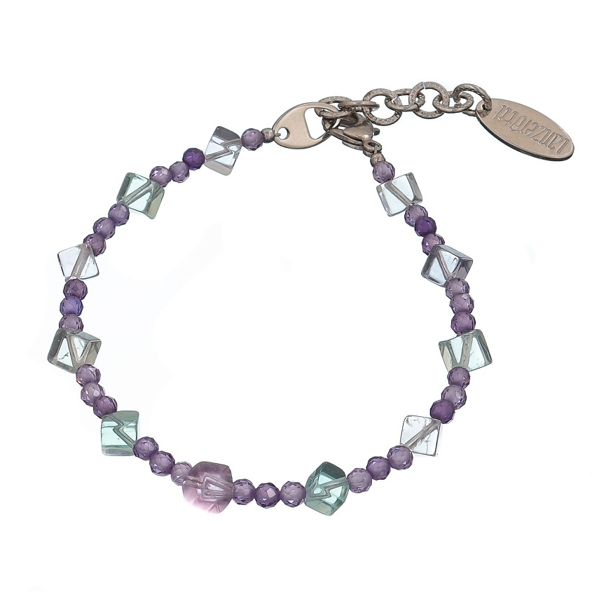 Изображение товара LANZEROTTI Браслет Ispirazione, аметист, флюорит, цвет: Сиреневый, размер: 19