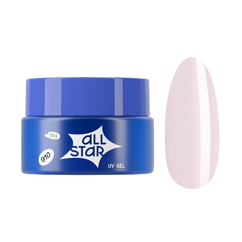 Изображение товара ALL STAR PROFESSIONAL Гель для моделирования ногтей, 18 гр; цвет: Ice Cream 910 Молочно-розовый