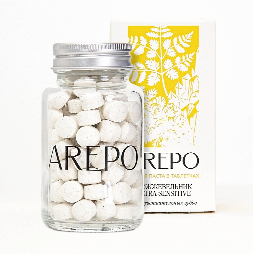 Изображение товара AREPO Зубная паста в таблетках МОЖЖЕВЕЛЬНИК ULTRA SENSITIVE, 55 шт.