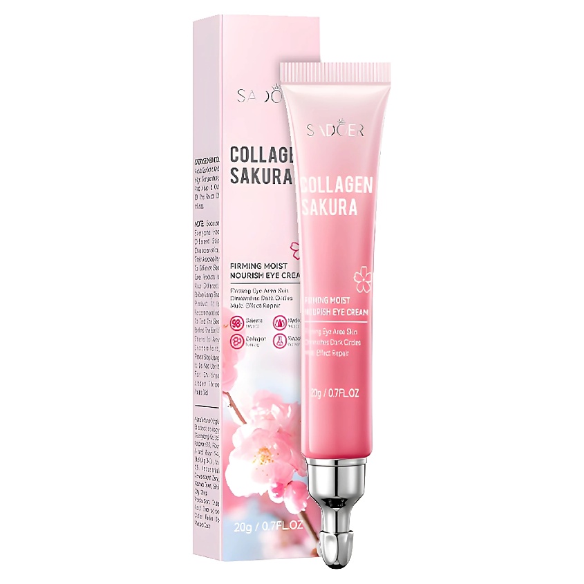 Изображение товара SADOER Крем для век питательный укрепляющий с коллагеном и экстрактом сакуры, 20 гр.