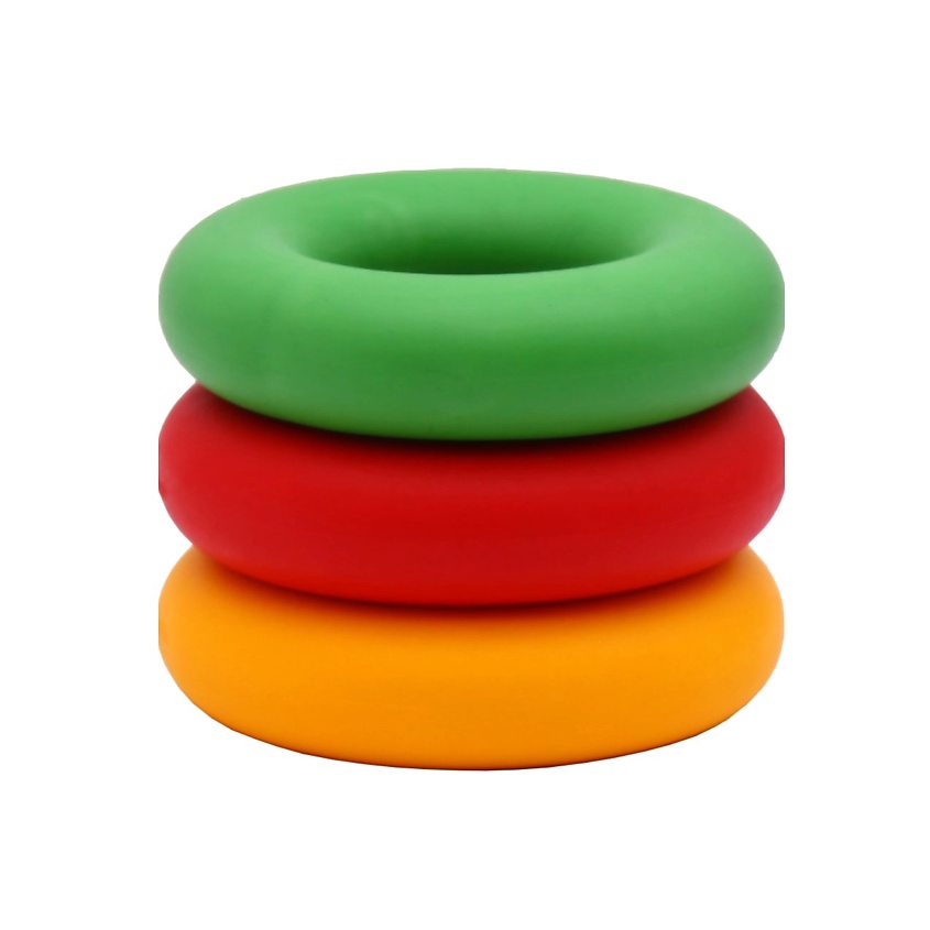 Изображение товара FORTIUS Набор кистевых эспандеров 10,20,30 кг, Зеленый, красный, желтый