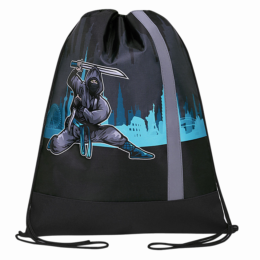 Изображение товара ЮНЛАНДИЯ Мешок для обуви Black Ninja, Черный