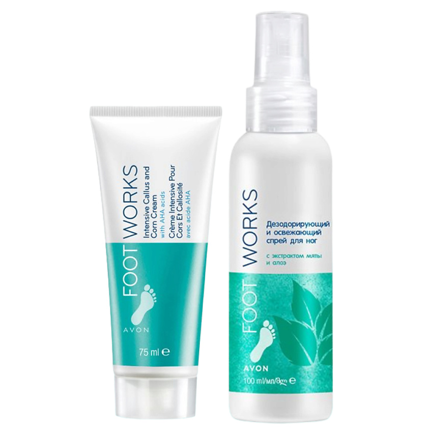 Изображение товара AVON Набор "Гладкость и комфорт", Набор крем для ног 75 мл и спрей для ног 100 мл