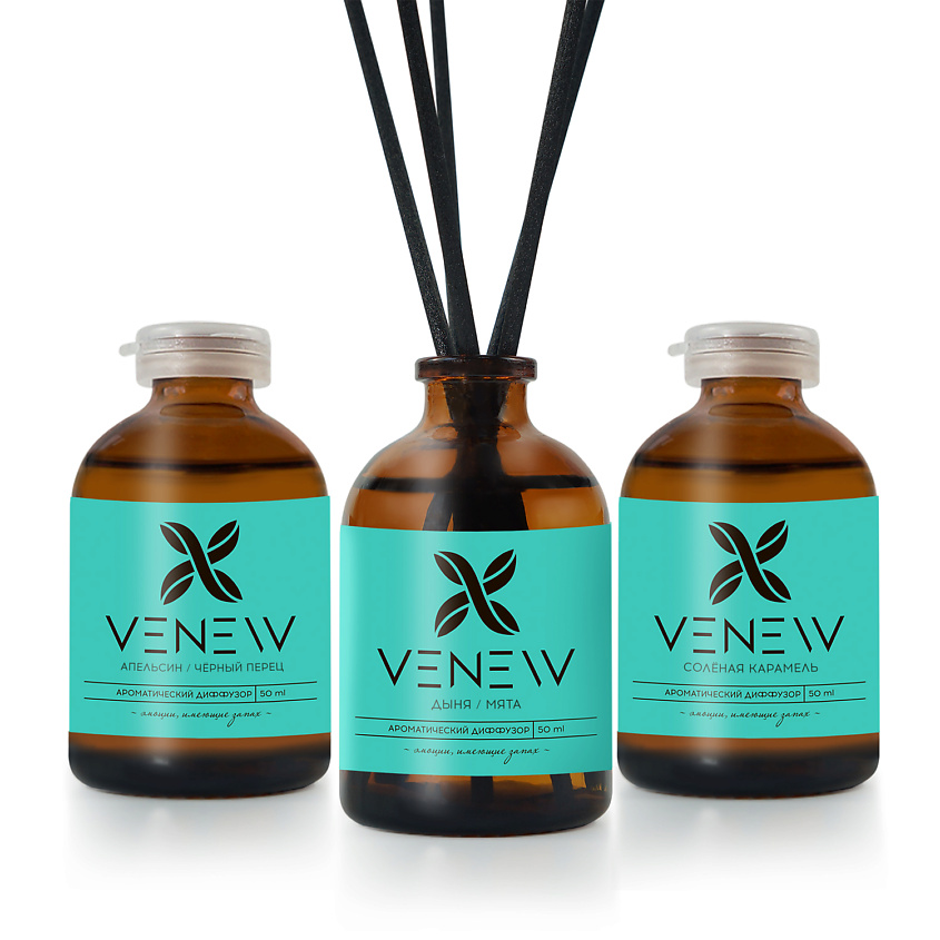 Изображение товара VENEW Набор ароматических диффузоров для дома, 3 х 50 мл