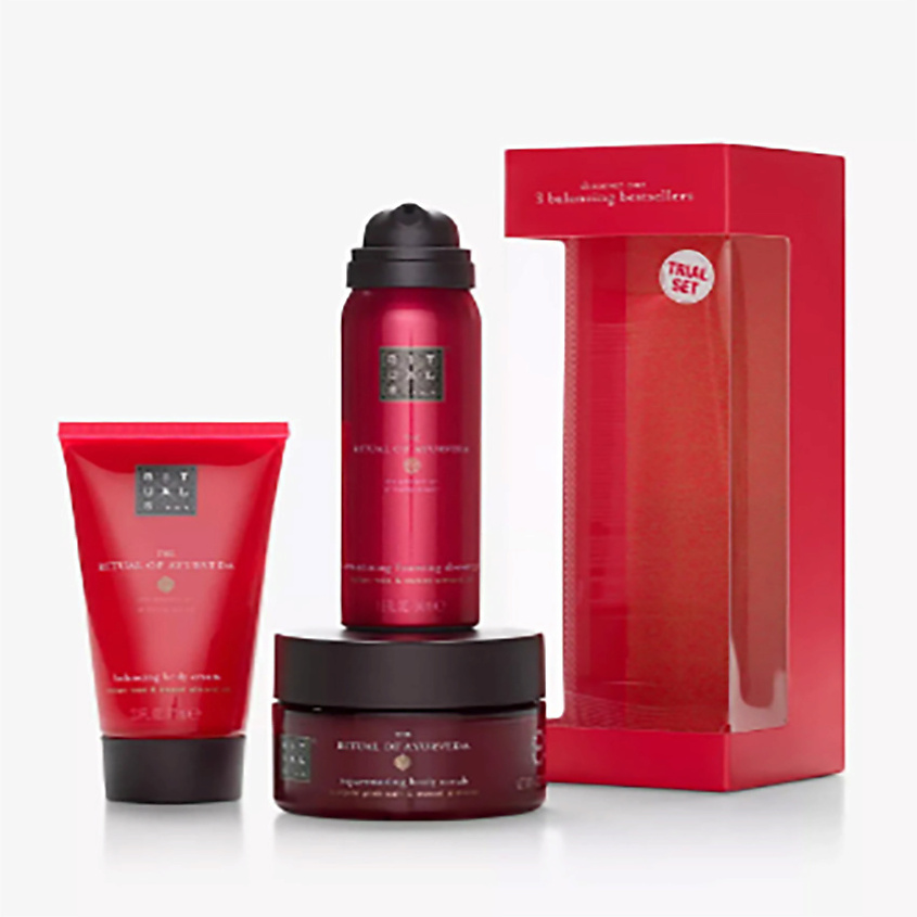 Изображение товара RITUALS... Набор The Ritual of Ayurveda: Гель для душа + Скраб + Крем для тела, 50 мл + 125 мл + 70 мл