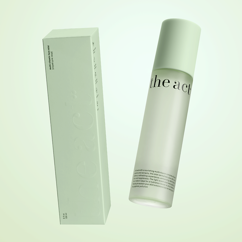 Изображение товара Увлажняющий спрей для лица THE ACT 150 мл, натуральный комплекс уходовых компонентов