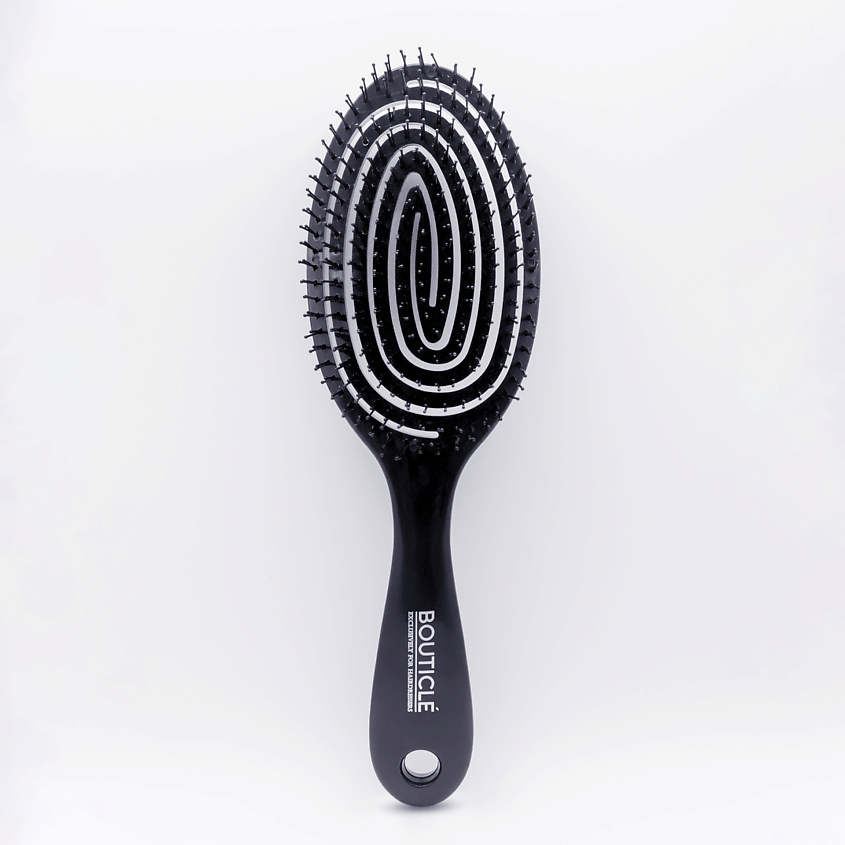 Изображение товара BOUTICLE Расческа гибкая профессиональная для волос с двойными зубьями, Flexible hairbrush, Черный