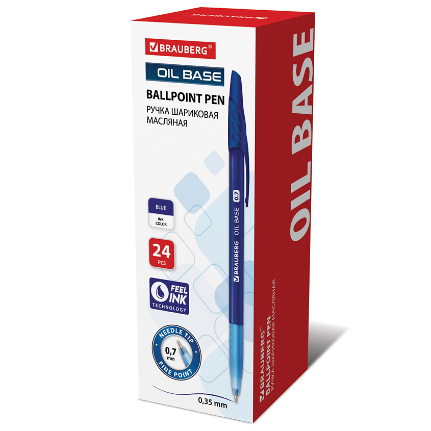Изображение товара BRAUBERG Ручка шариковая Oil Base, 24 шт