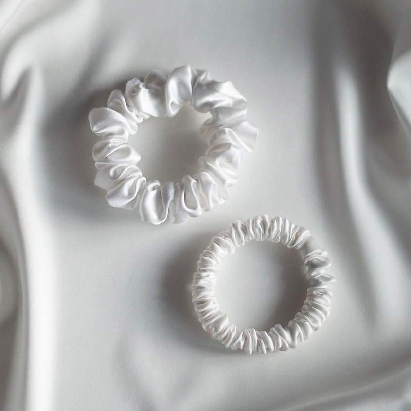 Изображение товара 8 HORAS OF SILK Набор шелковых резинок средняя+узкая, Pearl