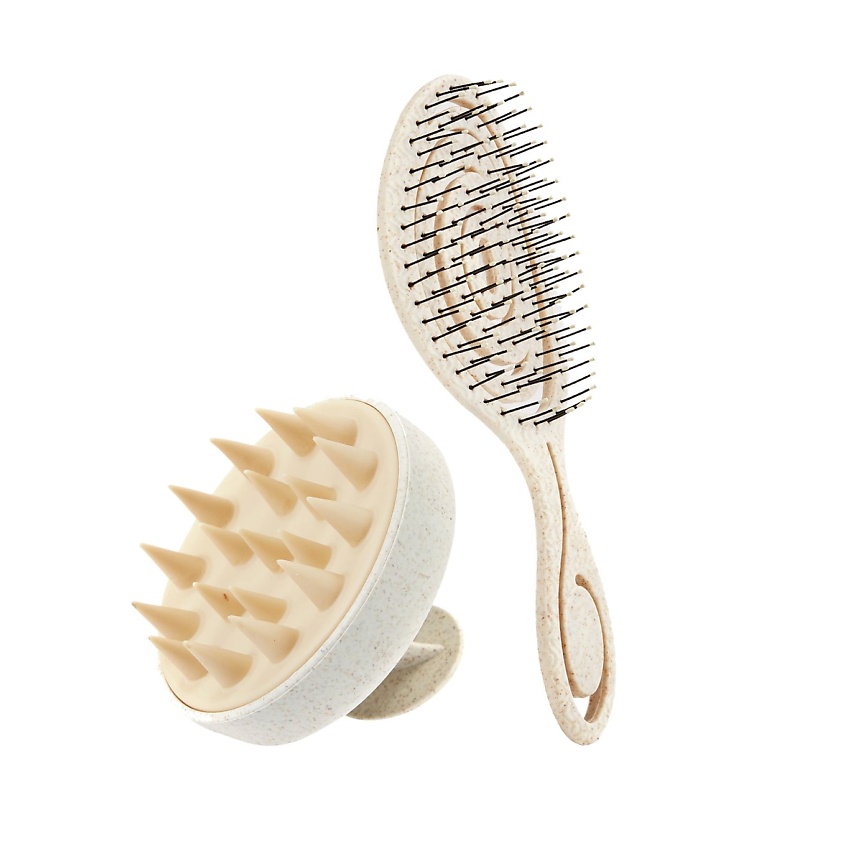 Изображение товара CHELAY Набор расческа и щетка для волос, Бежевый