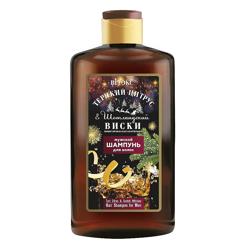 Изображение товара ВИТЭКС Мужской шампунь для волос ТЕРПКИЙ ЦИТРУС&ШОТЛАНДСКИЙ ВИСКИ, 300 мл
