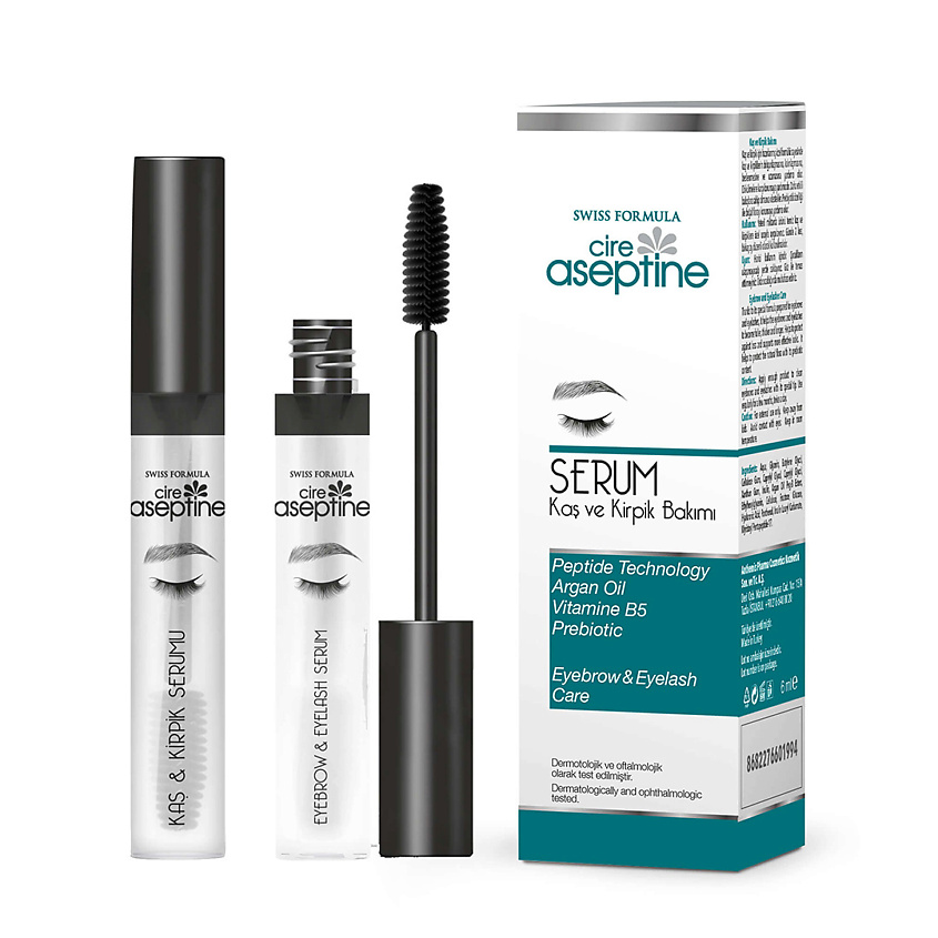 Изображение товара CIRE ASEPTINE Сыворотка для ухода за бровями и ресницами Eyebrow&Eyelash Care Serum, 6 мл, сыворотка, для роста, для ресниц
