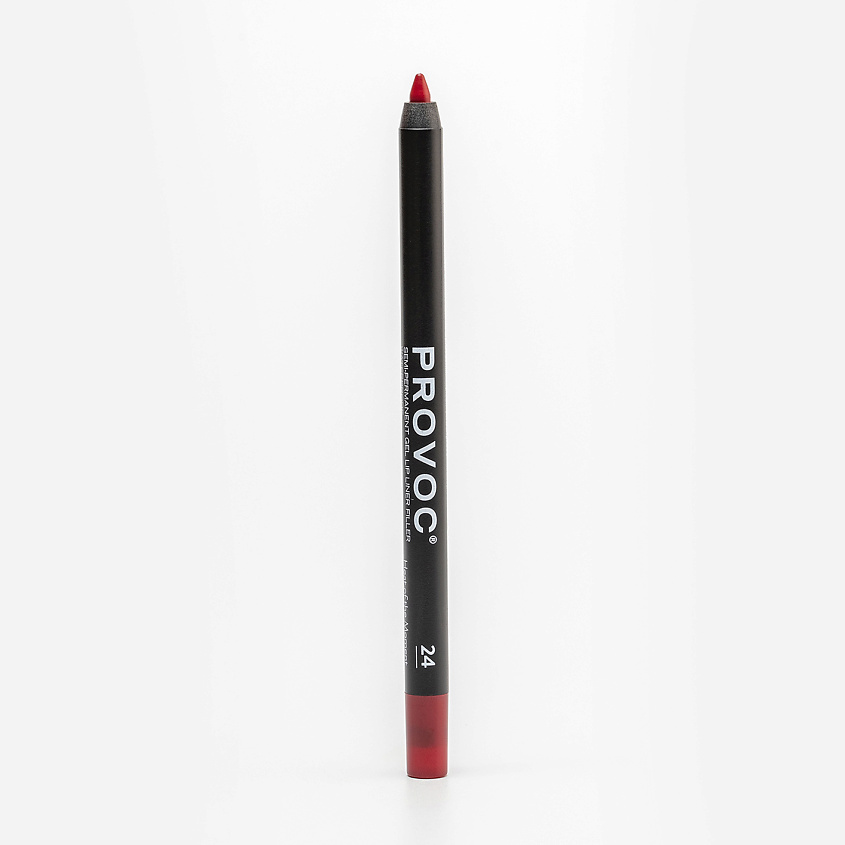 Изображение товара Гелевый полуперманентный карандаш для губ PROVOC Темно-красный водостойкий