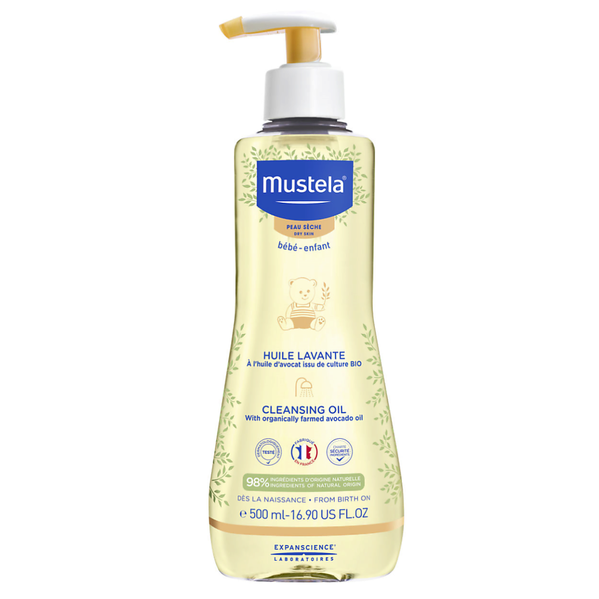 Изображение товара MUSTELA Гипоаллергенное очищающее масло для сухой кожи Cleansing Oil, 500 мл