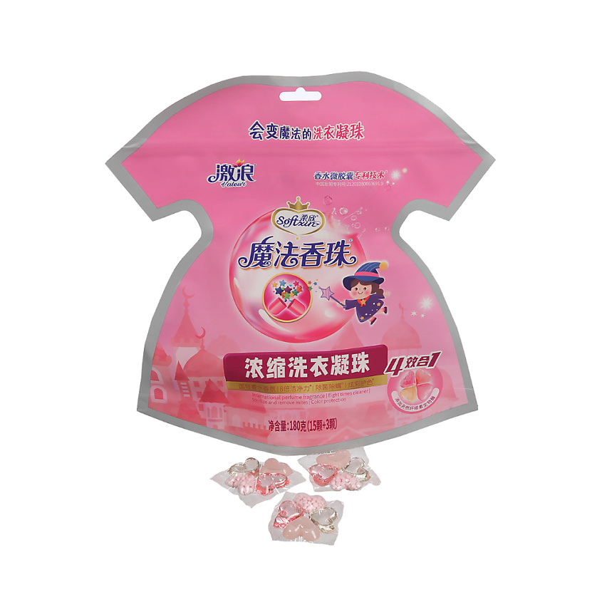 Изображение товара SOFTXIN Капсулы для стирки гипоаллергенные 4в1 со стойким нежным ароматом и кондиционером, 18 шт.