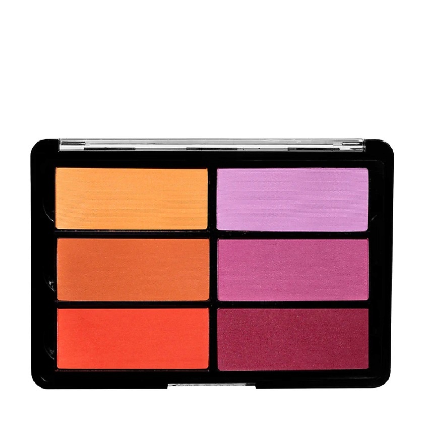 Изображение товара VISEART Палетка румян Orange/Violette 6 оттенков веганская пудра