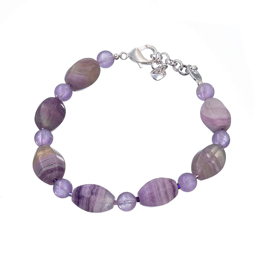 Изображение товара Браслет Ispirazione от Lanzerotti с флюоритом и аметистом