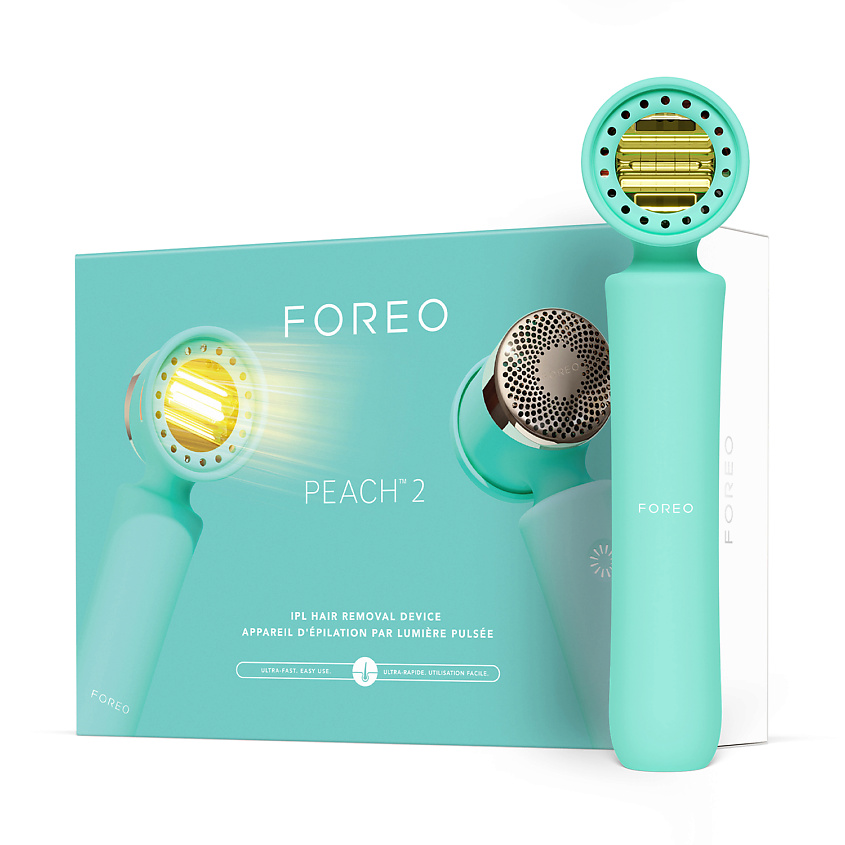 Изображение товара FOREO IPL-девайс PEACH™ 2 для долгосрочного удаления волос на лице и теле с охлаждающим эффектом, Бирюзовый