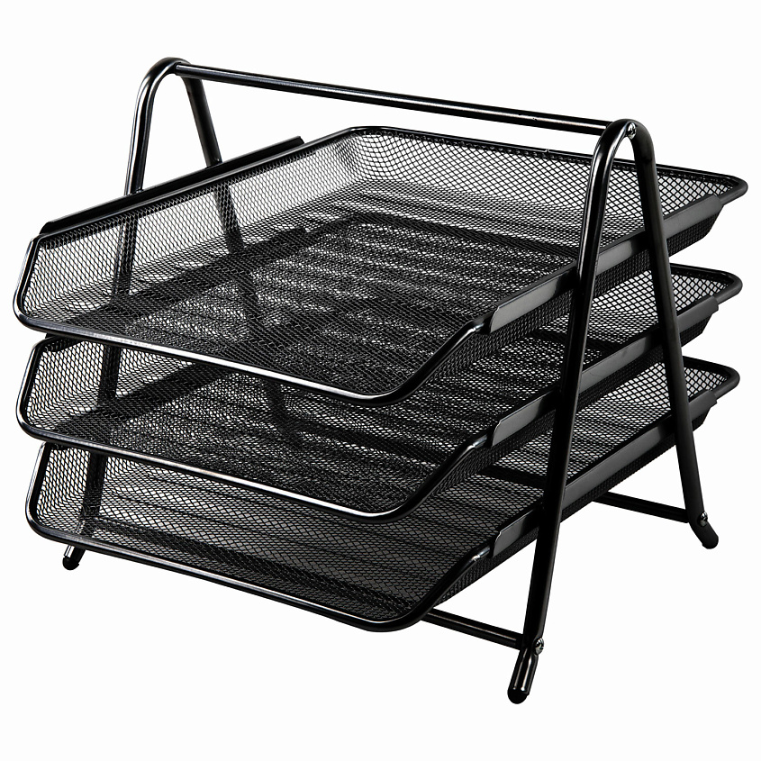 Изображение товара BRAUBERG Лоток горизонтальный для бумаг Germanium, Черный