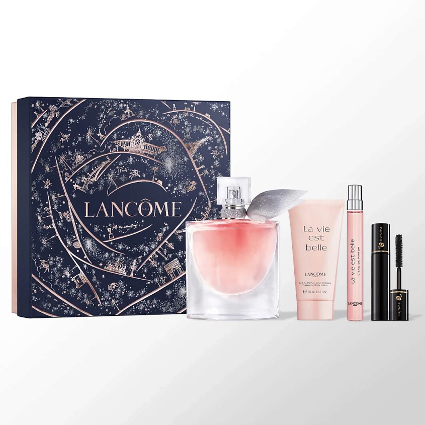 Изображение товара LANCOME Набор La Vie Est Belle: Парфюмерная вода + Миниатюра + Лосьон + Тушь Hypnose, черная, 100 мл + 50 мл + 10 мл + 2 мл