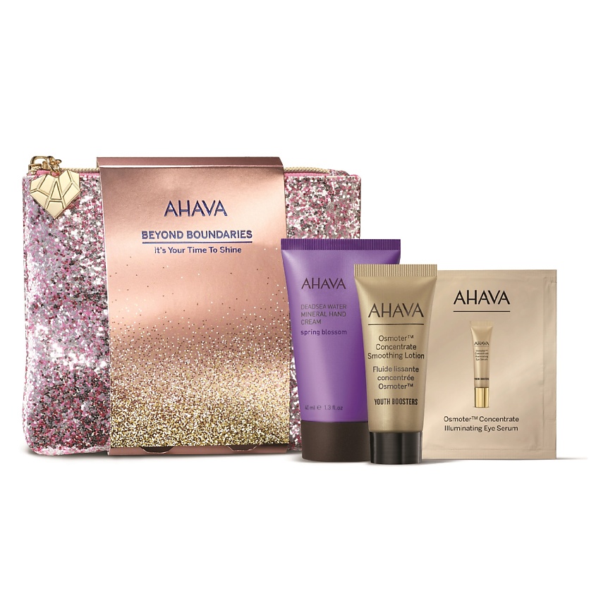 Изображение товара AHAVA Подарочный набор It’s your time to shine: крем для рук + лосьон для лица + крем для глаз, 1 шт.