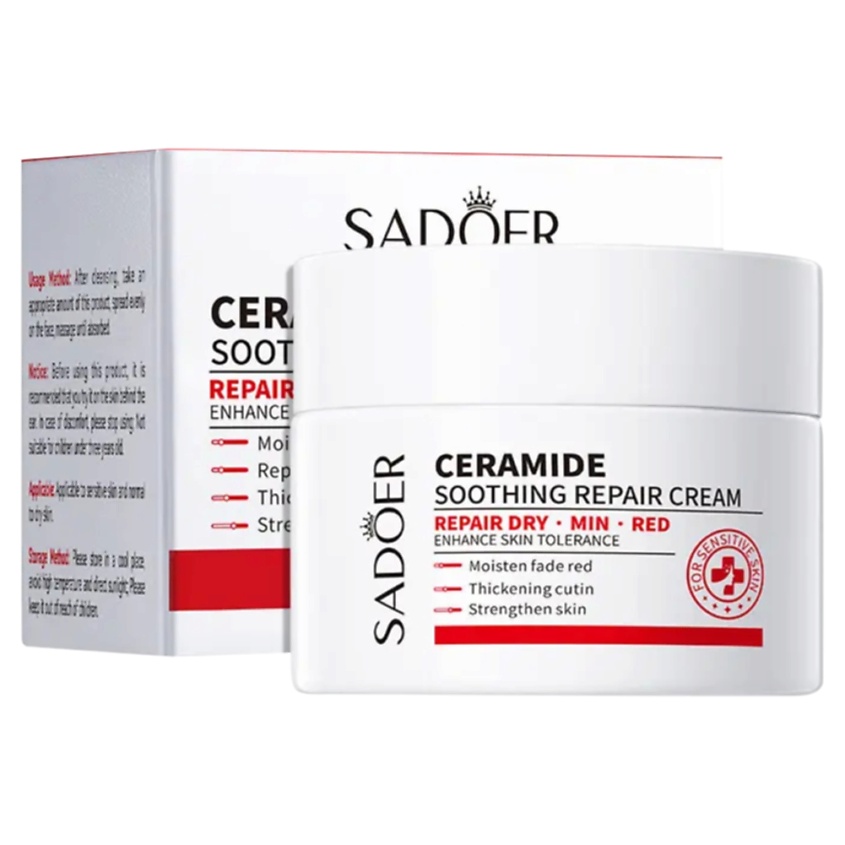 Изображение товара Успокаивающий восстанавливающий крем для лица с керамидами 50 гр SADOER