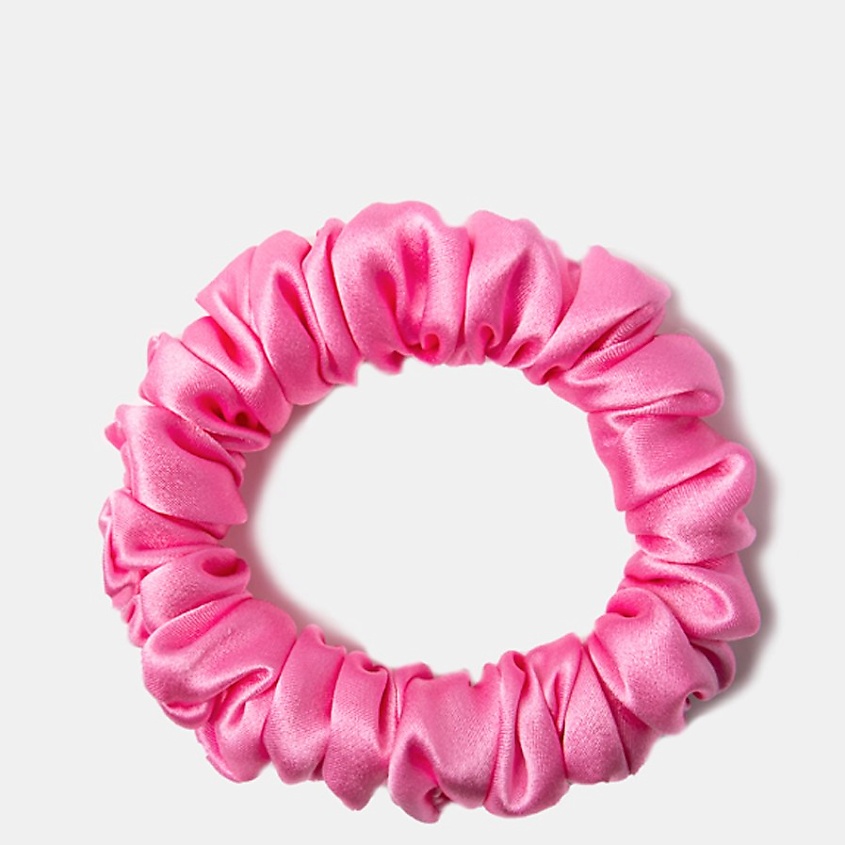 Изображение товара Шелковая резинка для волос из натурального шелка Mulberry розовая Silk Universe
