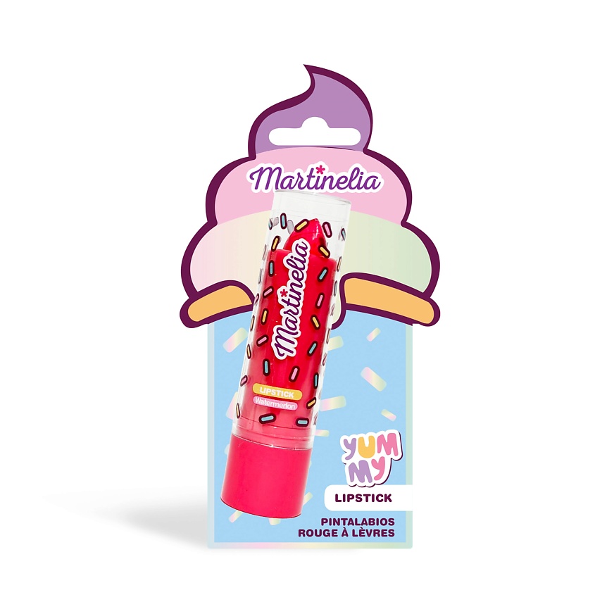 Изображение товара МАРТИНЕЛИЯ Губная помада для детей со вкусом арбуза 4 г безопасная яркая