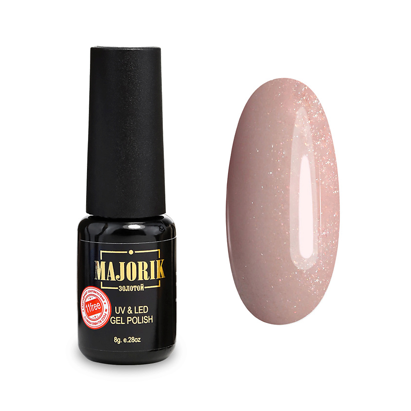 Изображение товара MAJORIK Гель-лак для ногтей, №051 Розовый с шиммером