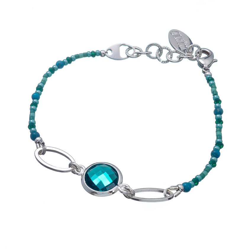 Изображение товара LANZEROTTI Браслет, Коллекция Atlantide, с кристаллом и бирюзой, цвет: Голубой, размер: 20
