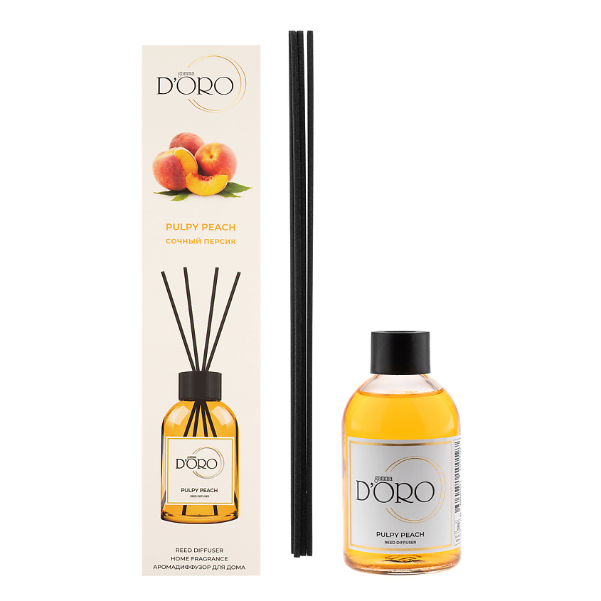 Изображение товара GAMMA D'ORO Диффузор для дома Сочный персик 100 мл природный аромат