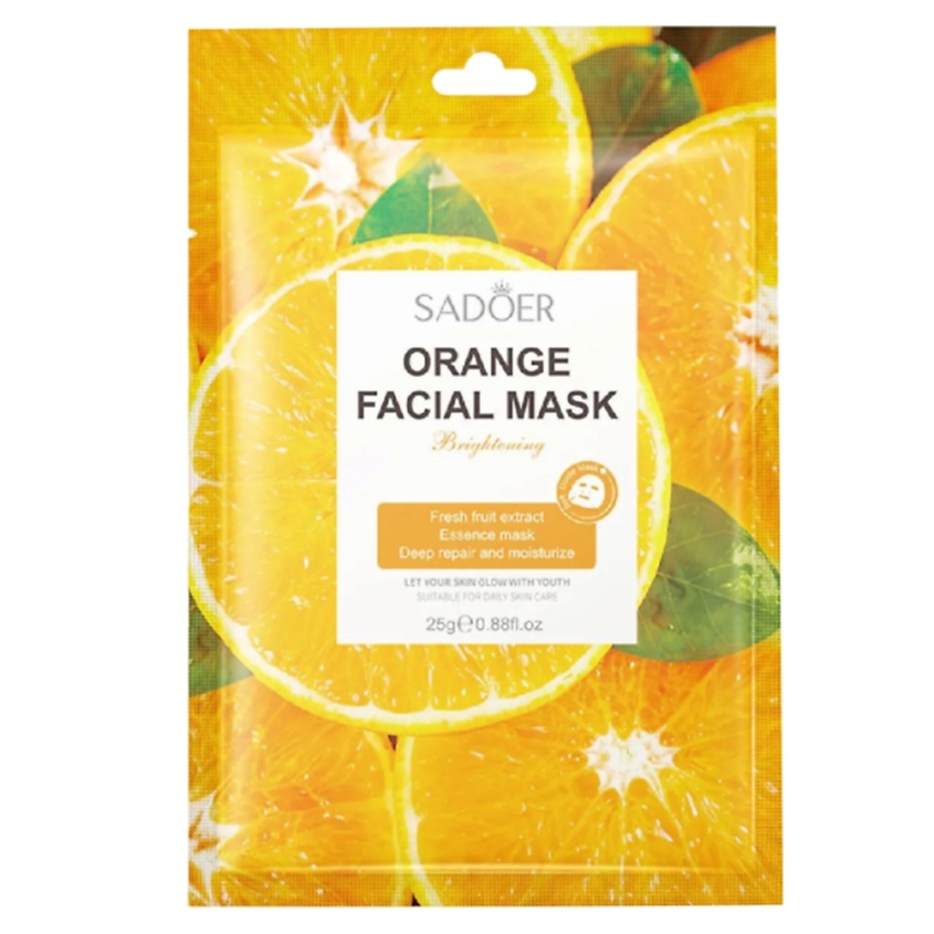 Изображение товара SADOER Тканевая маска для лица увлажняющая с экстрактом апельсина, 25 гр