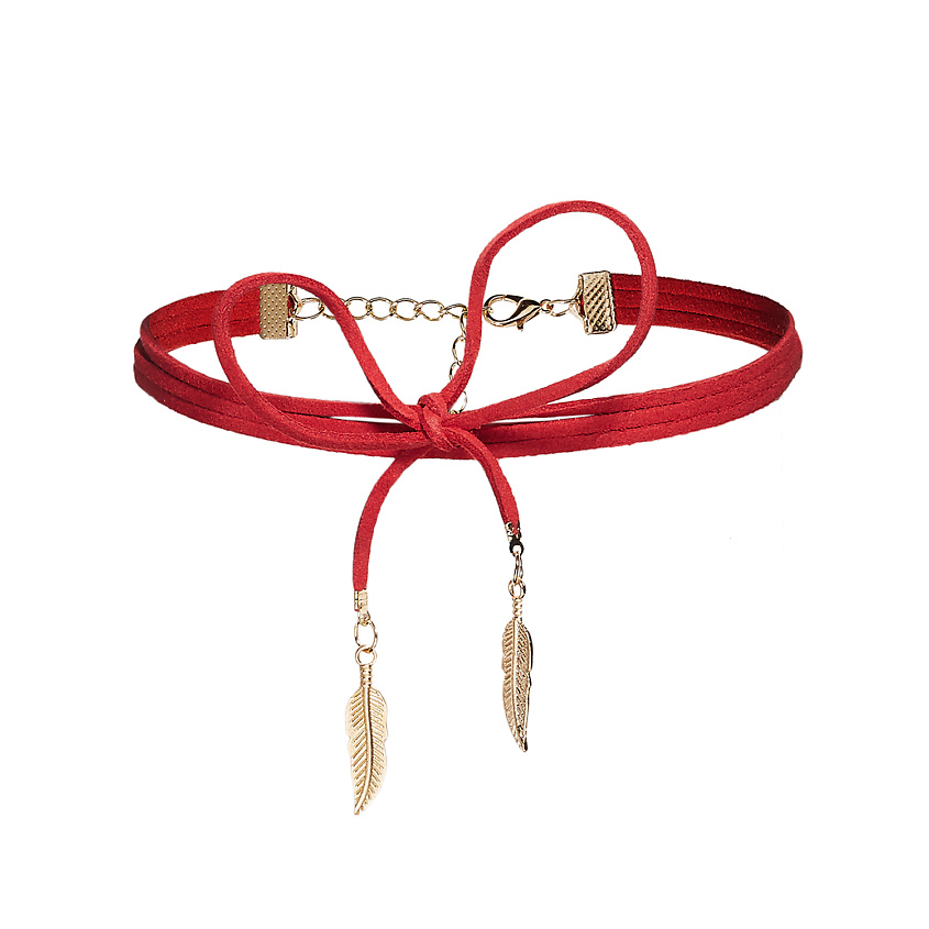 Изображение товара Стильный женский чокер "Прекрасная Алита" из искусственной замши с подвесками