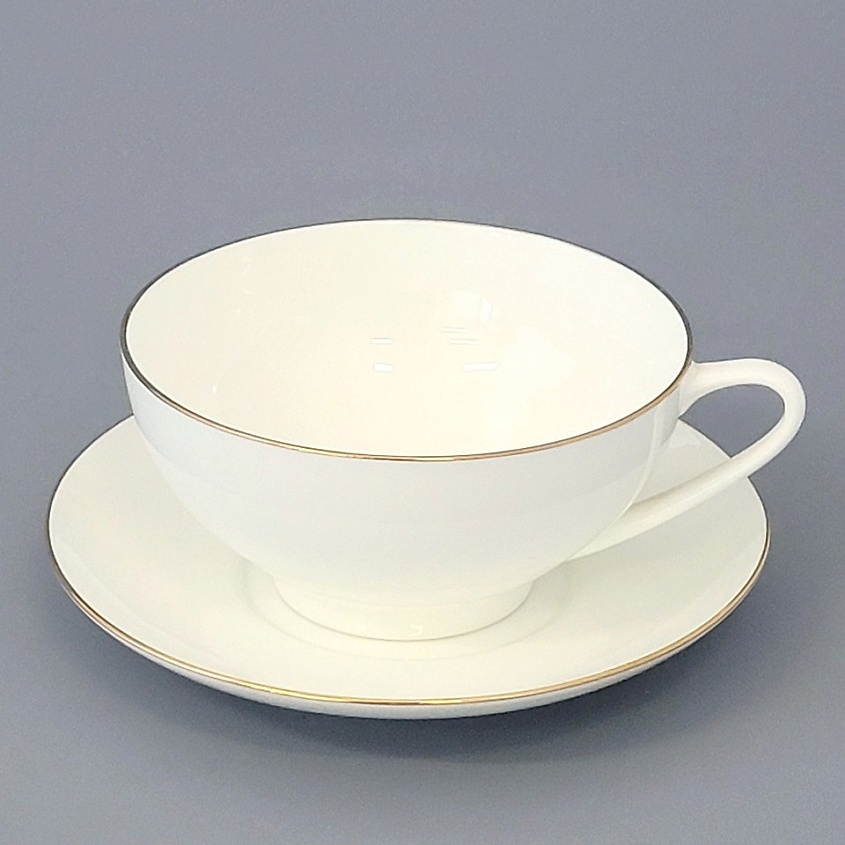 Изображение товара ИМПЕРАТОРСКИЙ ФАРФОРОВЫЙ ЗАВОД Чашка с блюдцем "Золотая лента", 1 шт.