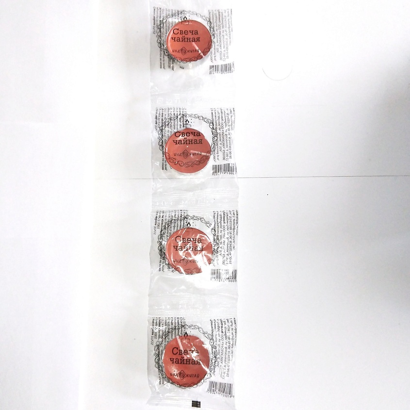 Изображение товара ИНДОКИТАЙ Свеча чайная, без аромата, лента с подвесом, Розовый