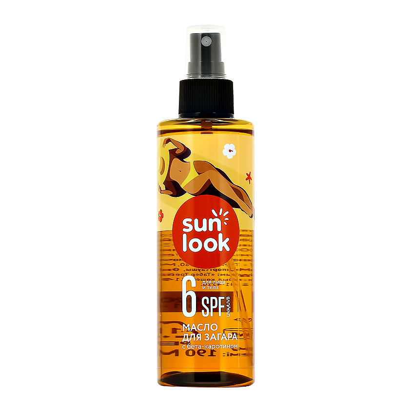 Изображение товара Масло для загара SPF-6 SUN LOOK 190 мл быстрое впитывание защита кожи