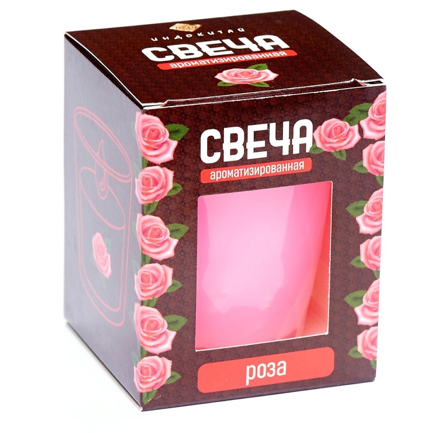 Изображение товара ИНДОКИТАЙ Свеча ароматизированная в стаканчике, роза, 1 шт