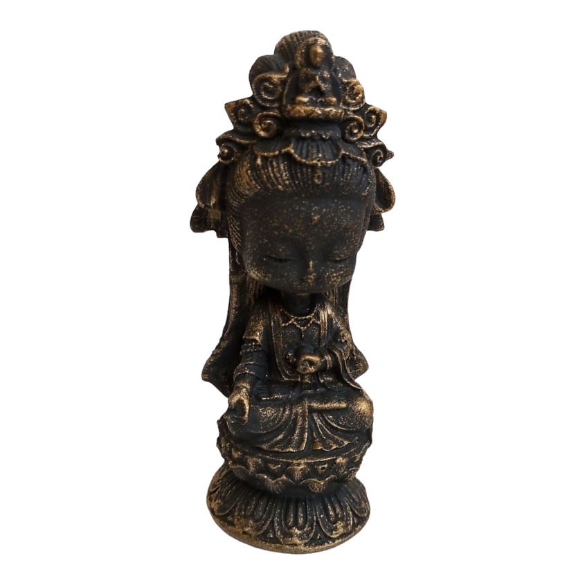 Изображение товара Статуэтка Богиня Гуань Инь ручной работы из гипсобетона 10 см