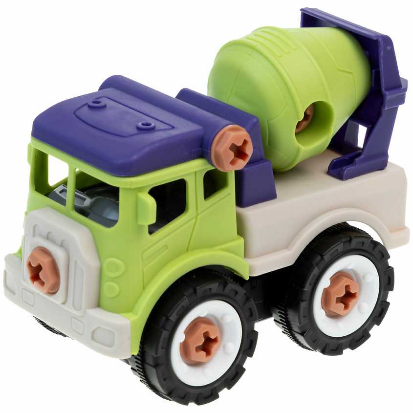 Изображение товара Игрушечный конструктор машинка Новостройка Бетономешалка 1toy для детей от 3 лет