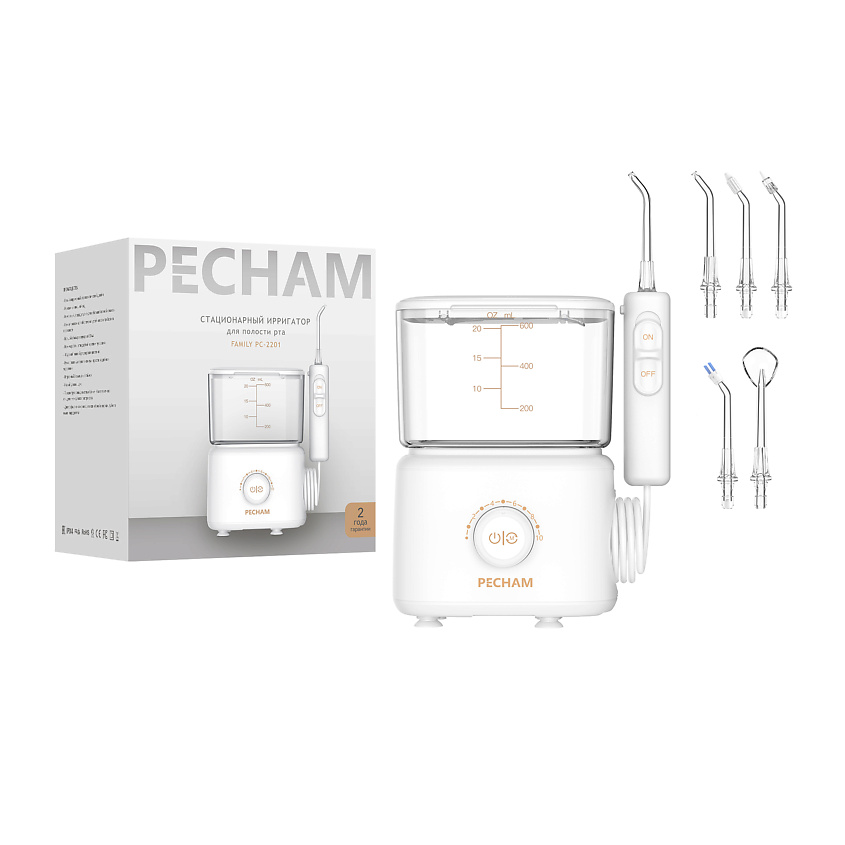 Изображение товара PECHAM Ирригатор для полости рта стационарный PECHAM Family, Белый
