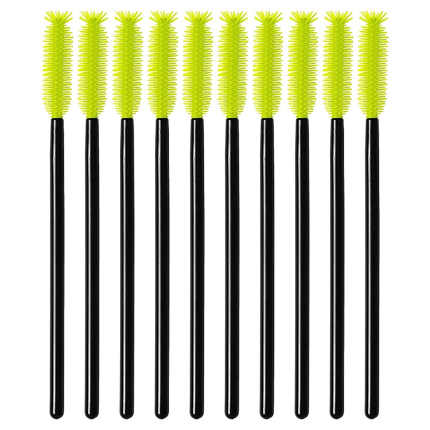 Изображение товара EVABOND Щеточка для ресниц винтовая круглая, силиконовая в упаковке, 1 шт, 02 Салатовая