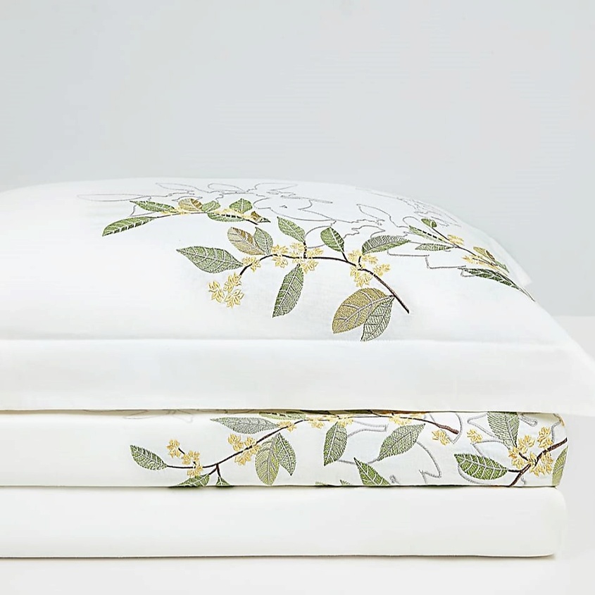 Изображение товара ARYA HOME COLLECTION Постельное Белье Deluxia Сатин с Вышивкой 2 Сп. 200x220 Timid, 1 шт