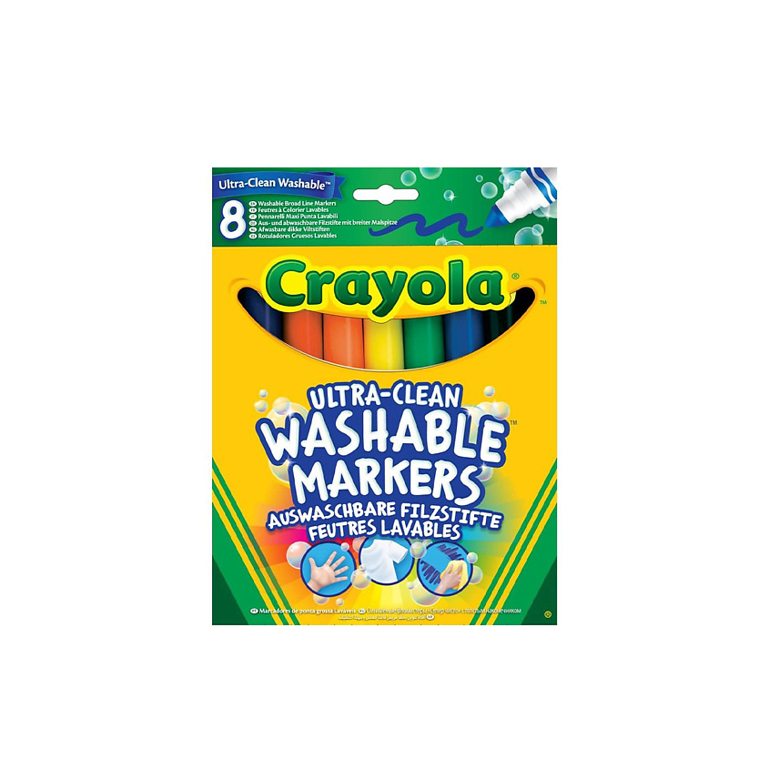 Изображение товара Набор смываемых фломастеров Crayola Ultra Clean Broad Line Markers 8 шт.