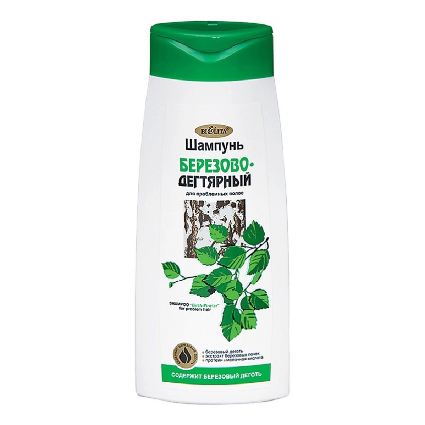 Изображение товара БЕЛИТА Шампунь "Березово-дегтярный" для проблемных волос, 480мл