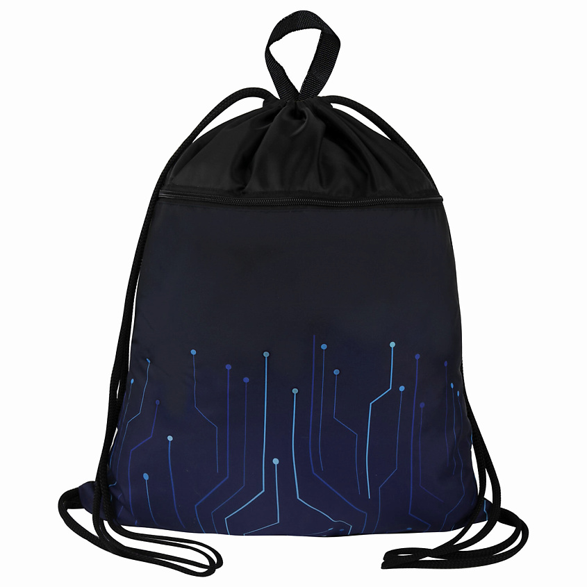 Изображение товара BRAUBERG Мешок для обуви БОЛЬШОЙ, с ручкой, карман на молнии, сетка, 1 шт.